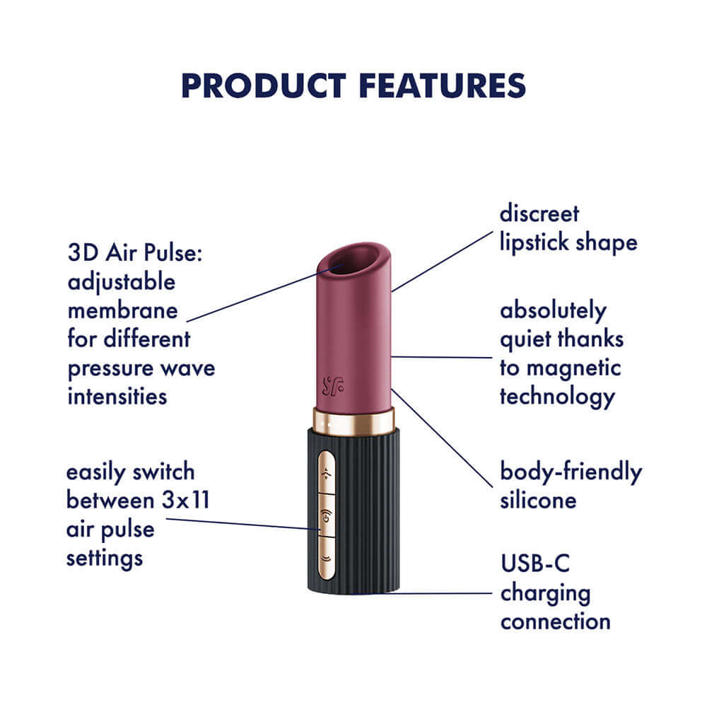 Satisfyer Pro 2 Kiss - Red/Black USB Rechargeable Air Pulse Stimulator